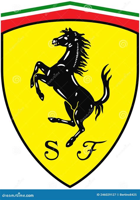 Logo Scuderia Ferrari editorial photography. Illustration of black ...