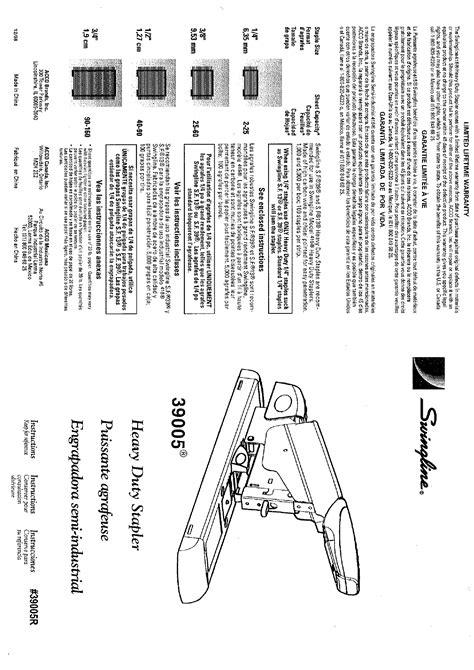 Swingline Stapler Manuals