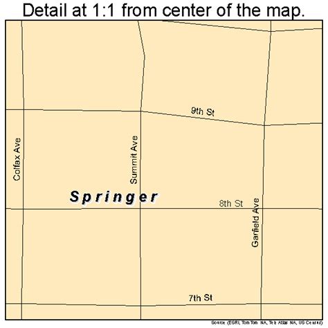 Springer New Mexico Street Map 3574800