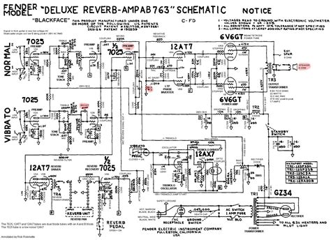 Schematic Fender Deluxe Reverb Schematic Fender Deluxe Rever