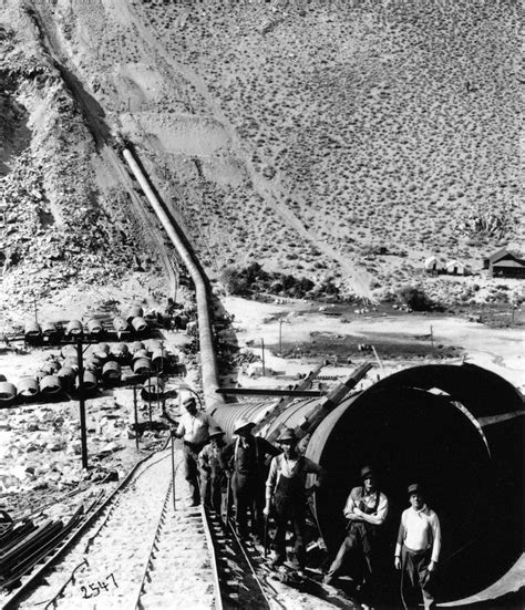 Construction of the Los Angeles Aqueduct circa 1912 (With images) | Water department, Los ...