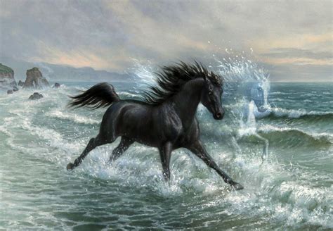 The Black Stallion and the Shapeshifter Horse | Horses, Horse painting, Black stallion