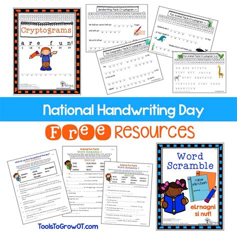 Happy National Handwriting Day!! free handwriting resources only for this day! Handwriting ...