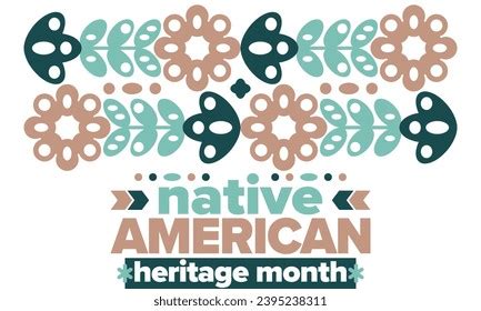 Native American Heritage Month American Indian Stock Vector (Royalty ...