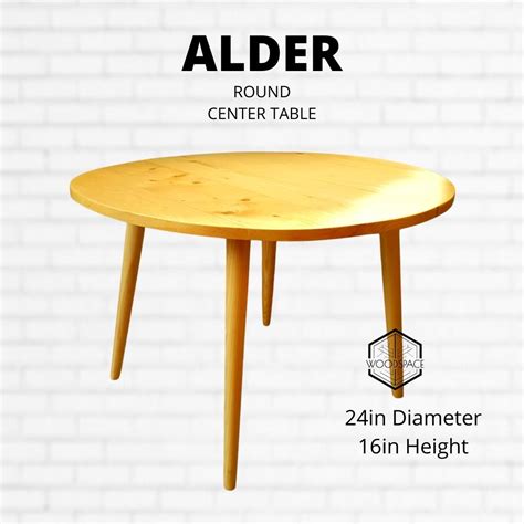 Alder Round Center Table – Wood Space Studio