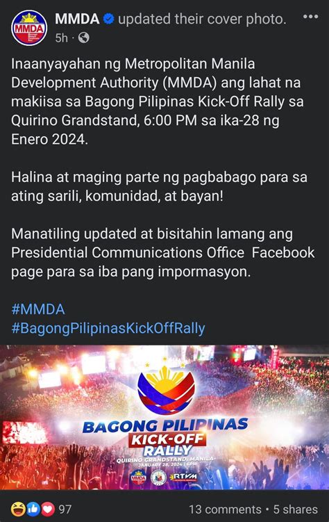 Bagong Pilipinas Kick-off Rally : r/Philippines