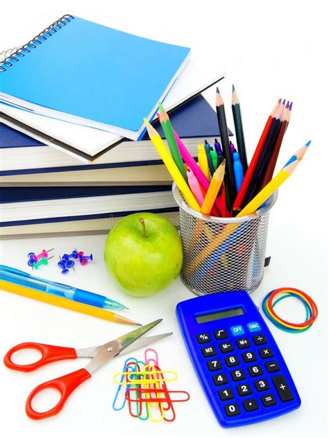 School supplies stock photo. Image of objects, holder - 25765488