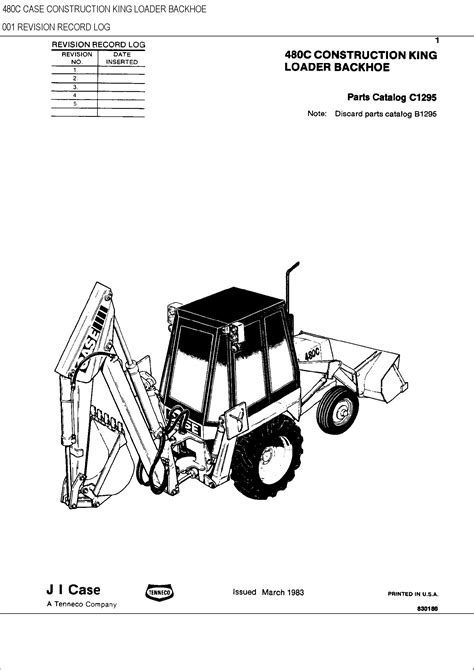 Case 480c Construction King Backhoe Parts Catalog by ElvaMchughG - Issuu