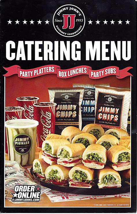 Jimmy John's is #advertising and #promoting with their catering menu. This has the ribbons I was ...