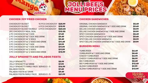 Jollibee Menu and Prices + Discount Codes (2024)