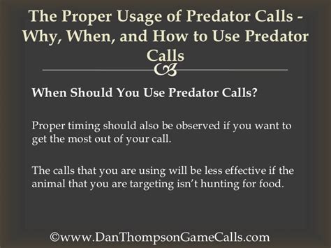 The Proper Usage of Predator Calls - Why, When, And How to Use Predator Calls