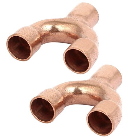 9.6mm Inner Dia Copper Pipe Tube Fitting Air Conditioner Y Branch 2pcs - Walmart.com - Walmart.com