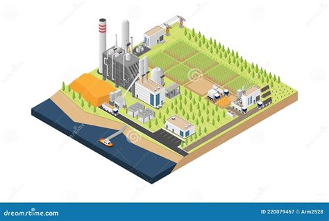 Biomass Power Energy Plan. Education Infographic. Vector Design. | CartoonDealer.com #76373107