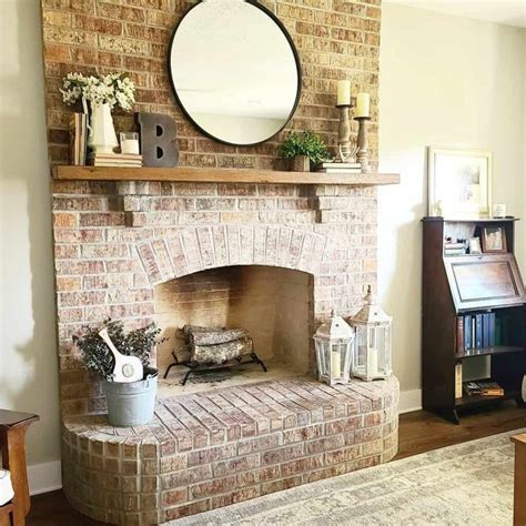 Rustic Brick Fireplace Décor Ideas - Soul & Lane