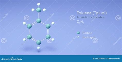 Toluene, Toluol, Aromatic Hydrocarbon, Molecular Structures, 3d Model ...