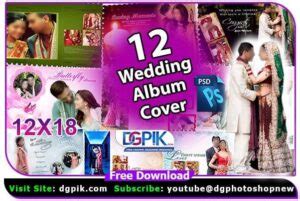 12x18 PSD Wedding Album Cover Design Collection - DGPik