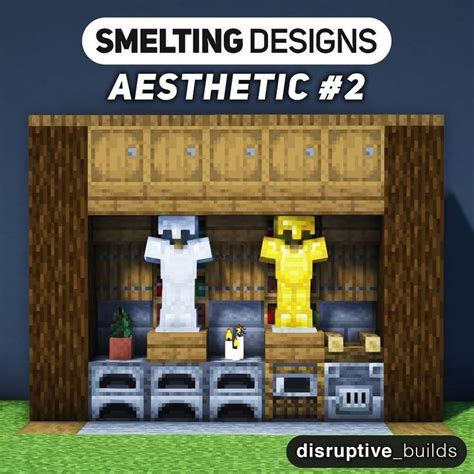 Smelting designs | Minecraft interior design, Minecraft designs ...