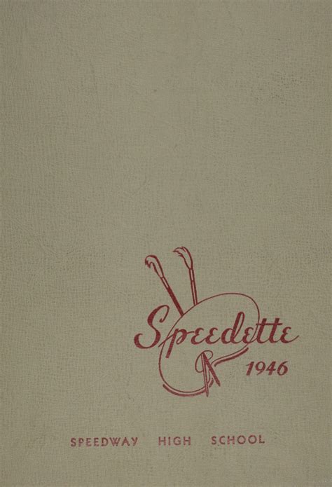 1946 yearbook from Speedway High School from Speedway, Indiana for sale