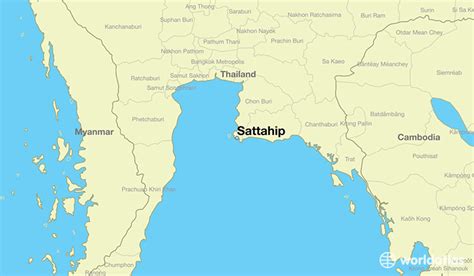 Sattahip Thailand Map | Time Zones Map