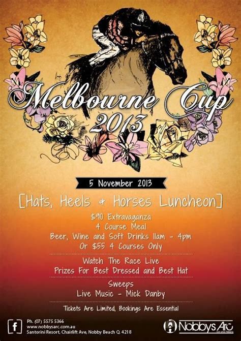 Melbourne Cup poster design for Nobbys Arc | Melbourne cup, Melbourne ...