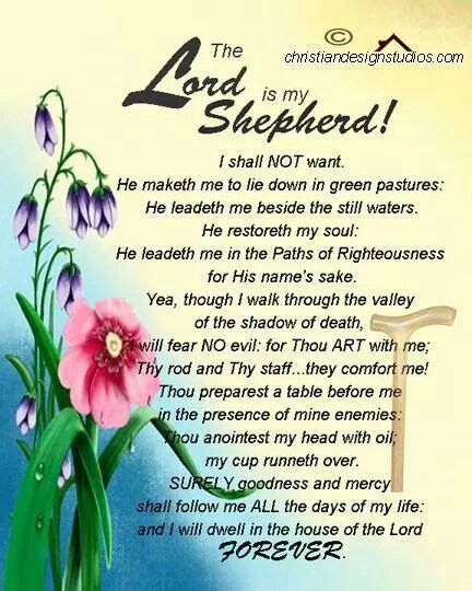 The lord is my Sheperd | Lord is my shepherd, Inspirational prayers, Prayers