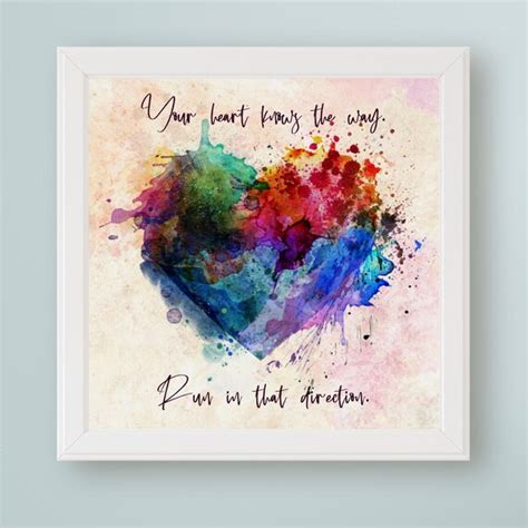 Rumi Quote Printable Wall Art: Your Heart Knows the Way Run in - Etsy ...