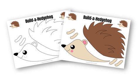 Free Printable Cut and Paste Hedgehog Craft for Kids