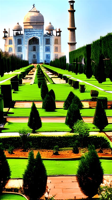 Taj Mahal Garden Photograph · Creative Fabrica