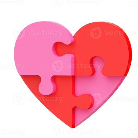 Free 3d Love Puzzle Jigsaw, Valentine 3d illustration 18922138 PNG with Transparent Background