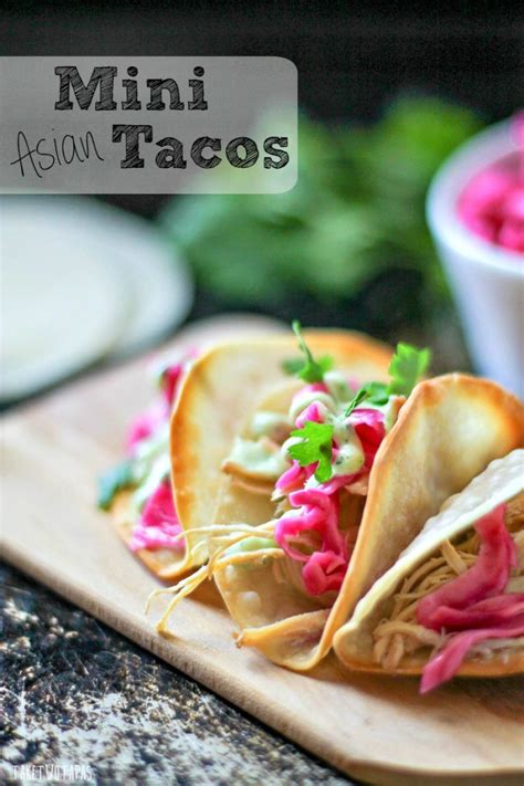 Mini Asian Tacos with Wonton Taco Shells | Asian tacos, Wonton wrapper ...