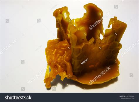 Burning Christmas Candle Cast Beeswax Stock Photo 1629080848 | Shutterstock