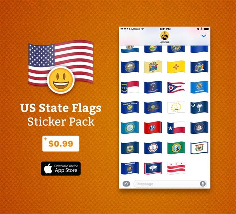 Emojipedia Stickers for U.S. State Flags