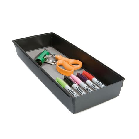 Rubbermaid® Interlocking Drawer Organizer, 15 by 6 by 2 Inches, Black ...