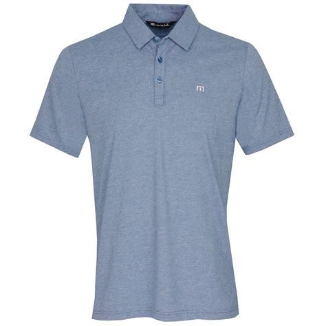 Travis Mathew Zinna Polo Shirt Heather Light Blue | Scottsdale Golf