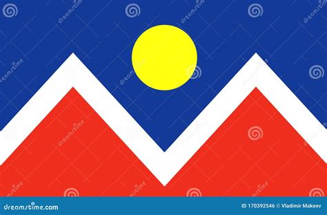 Flag of the City of Denver. State of Colorado USA Stock Illustration ...