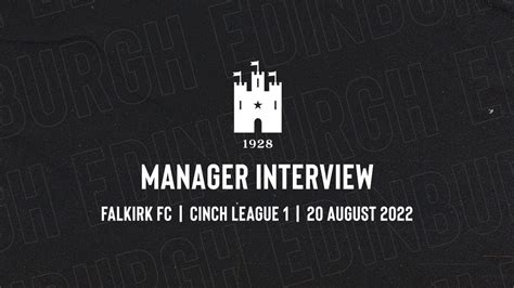 Manager Interview | Falkirk FC | Post Match | 20 August 2022 - YouTube