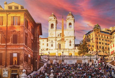 The Spanish Steps in Rome at sunset Photograph by Karel Miragaya - Fine ...