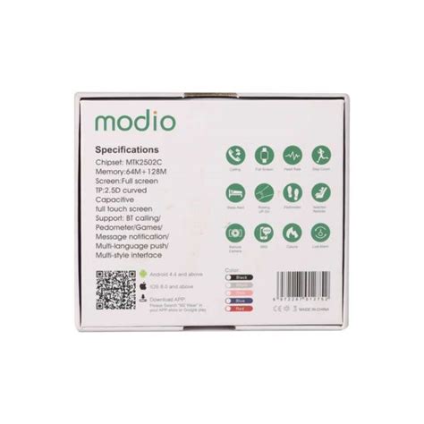 Modio Smart Watch With Full Display Multi-Style Interface, MW06