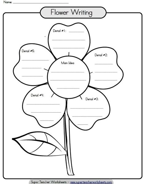 Printable Paragraph Writing Flower | Graphic organizer, Paragraph writing, Writing worksheets