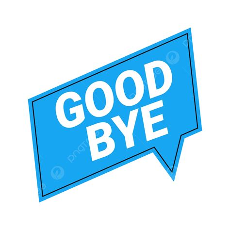 Speech Banner And Blue Shade With Word Goodbye Vector, Speech Banner ...