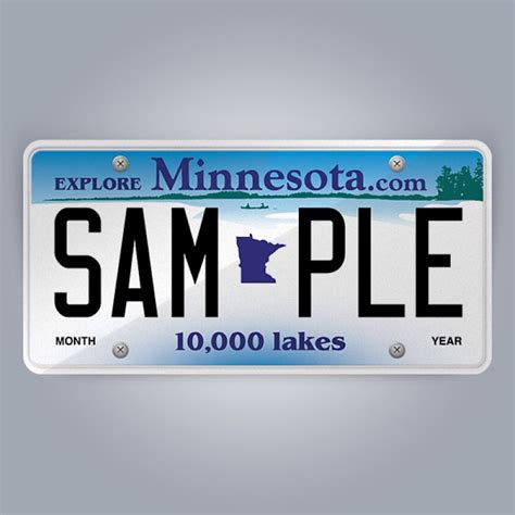 Minnesota License Plate Replica, reflective