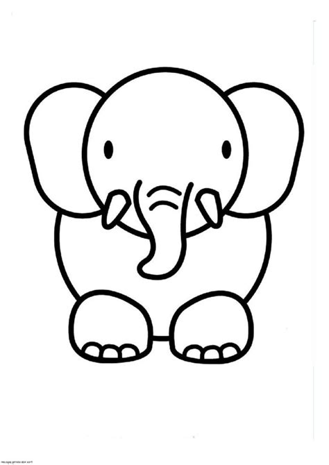 Easy Elephant Drawing Idea