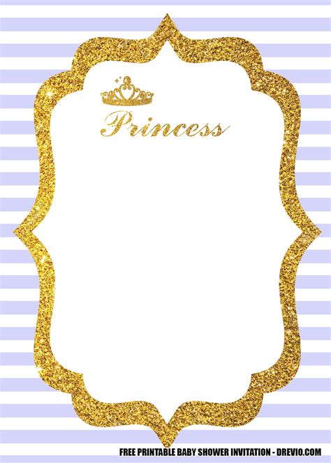 FREE Pink Princess-Themed Party Invitation Templates - Drevio : Free And Printable Custom ...