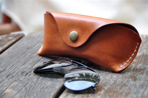 Leather Glasses case vegetable tanned leather