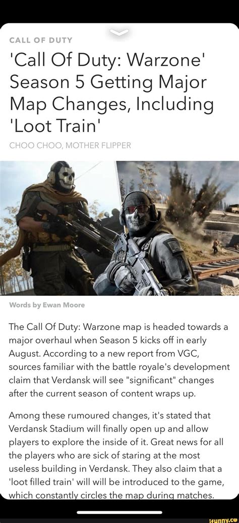 'Call Of Duty: Warzone' Season 5 Getting Major Map Changes, Including ...