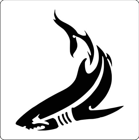 Free Shark Stencil - ClipArt Best