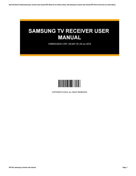 Samsung tv receiver user manual by WilliamTerrazas1566 - Issuu