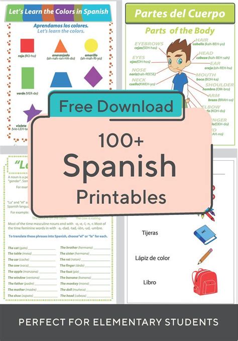 Spanish Foreign Language Worksheets & Free Printables | Elementary ...