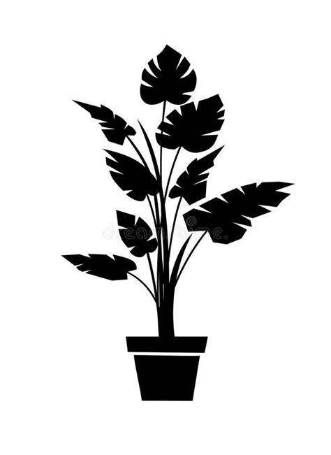 Silhouette Potted Plant Clipart - img-user