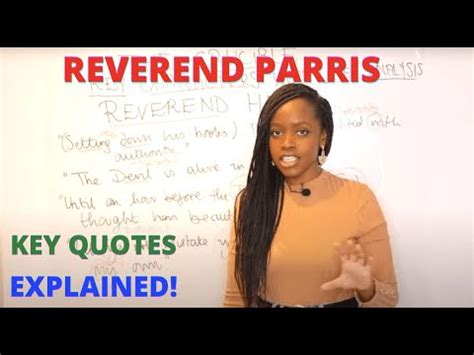 Reverend Parris Character Quotes & Word-Level Analysis! | The Crucible ...